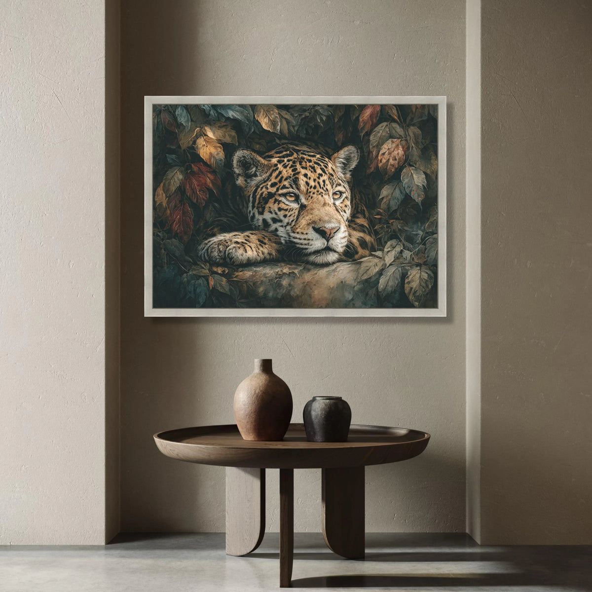 Majestic Jaguar Portrait Canvas, Wildlife Animal Wall Art, Exotic Jungle Painting, Nature Home Decor, Ready to Hang Canvas Canvas Print Art