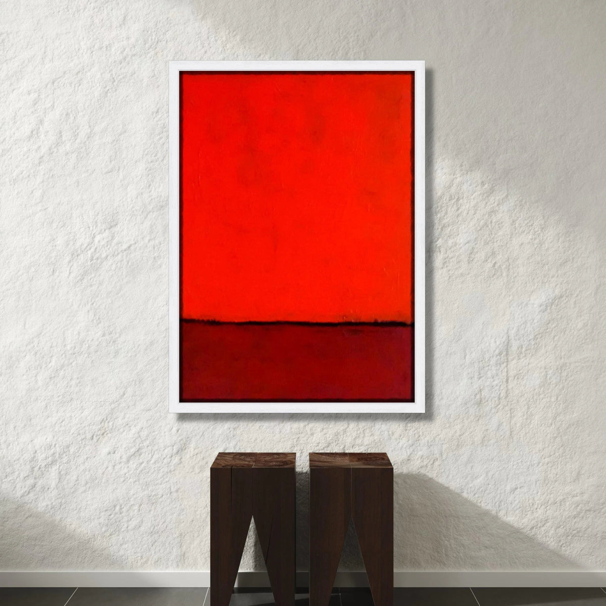 Bold Red Abstract Canvas Wall Art, Color Field Painting Canvas, Modern Minimalist Wall Decor, Vibrant Red Canvas Design, Canvas Print Art