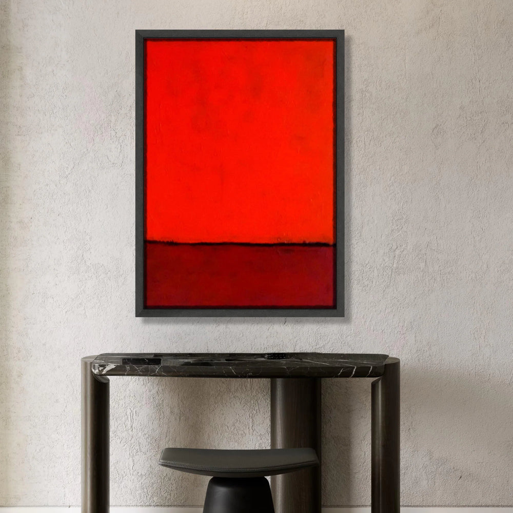 Bold Red Abstract Canvas Wall Art, Color Field Painting Canvas, Modern Minimalist Wall Decor, Vibrant Red Canvas Design, Canvas Print Art