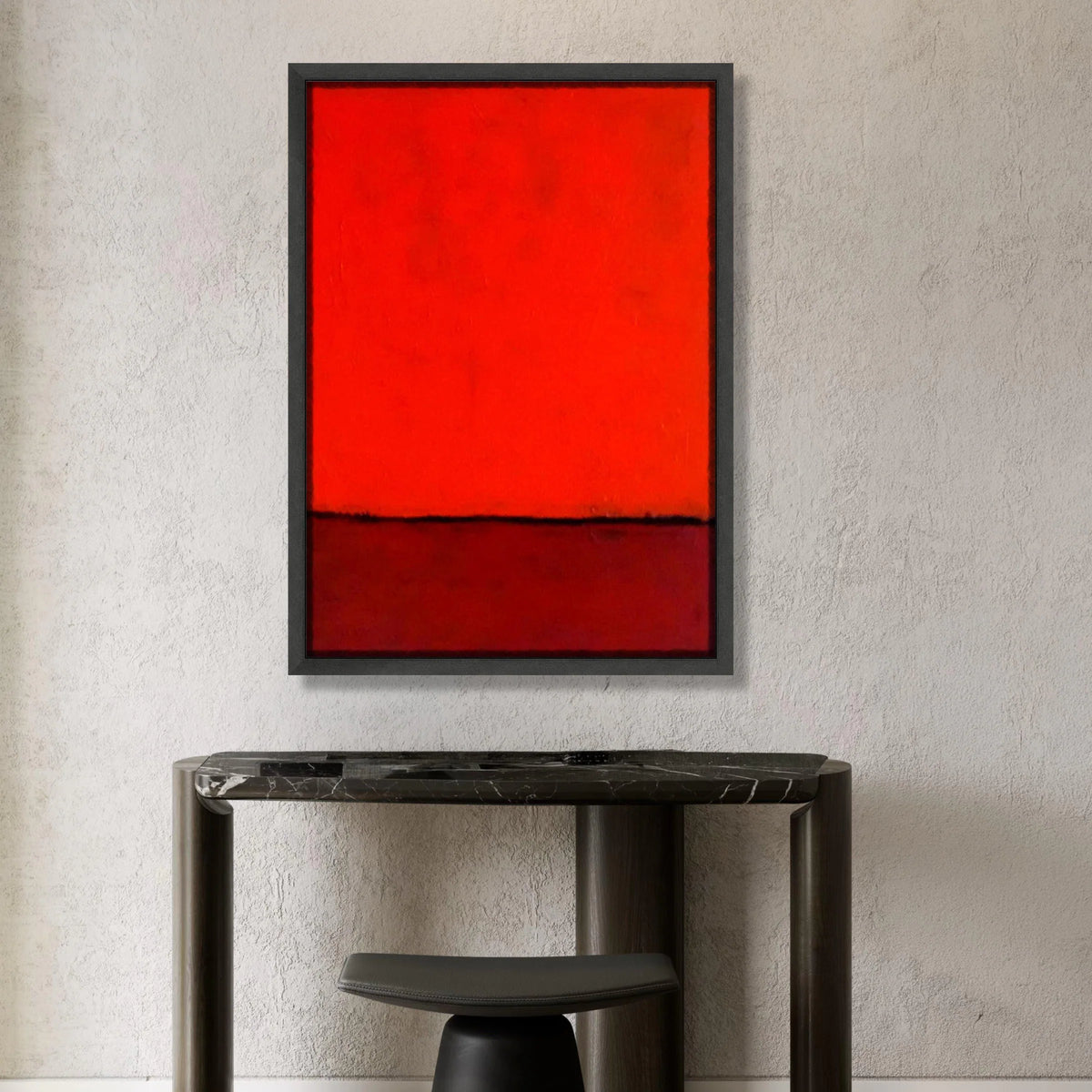 Bold Red Abstract Canvas Wall Art, Color Field Painting Canvas, Modern Minimalist Wall Decor, Vibrant Red Canvas Design, Canvas Print Art
