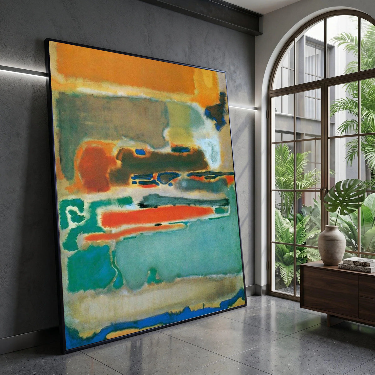 Abstract Color Block Canvas, Modern Wall Art, Contemporary Home Decoration, Vibrant Geometric Canvas, Living Room Accent Canvas Print Art