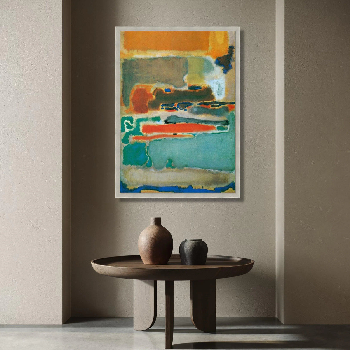 Abstract Color Block Canvas, Modern Wall Art, Contemporary Home Decoration, Vibrant Geometric Canvas, Living Room Accent Canvas Print Art