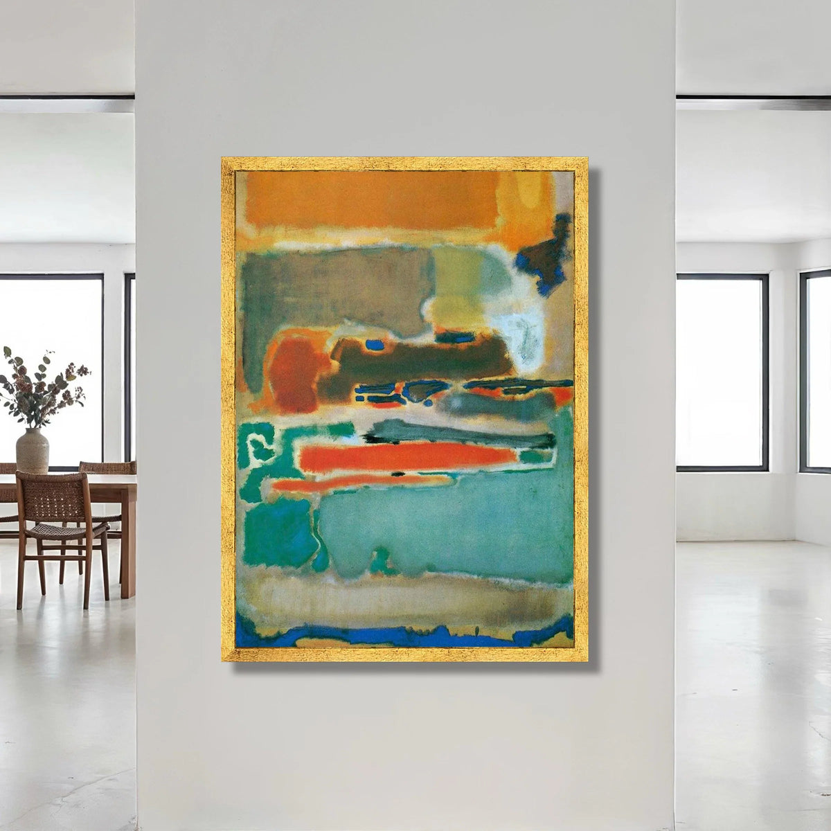 Abstract Color Block Canvas, Modern Wall Art, Contemporary Home Decoration, Vibrant Geometric Canvas, Living Room Accent Canvas Print Art