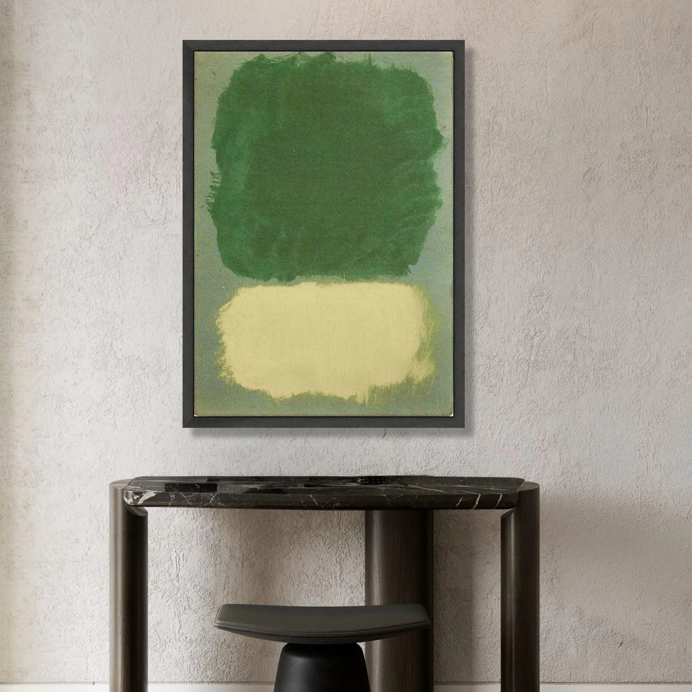 Minimalist Color Block Canvas Wall Art, Green and Beige Abstract Design, Modern Home Decoration, Contemporary Canvas Print Canvas Print Art