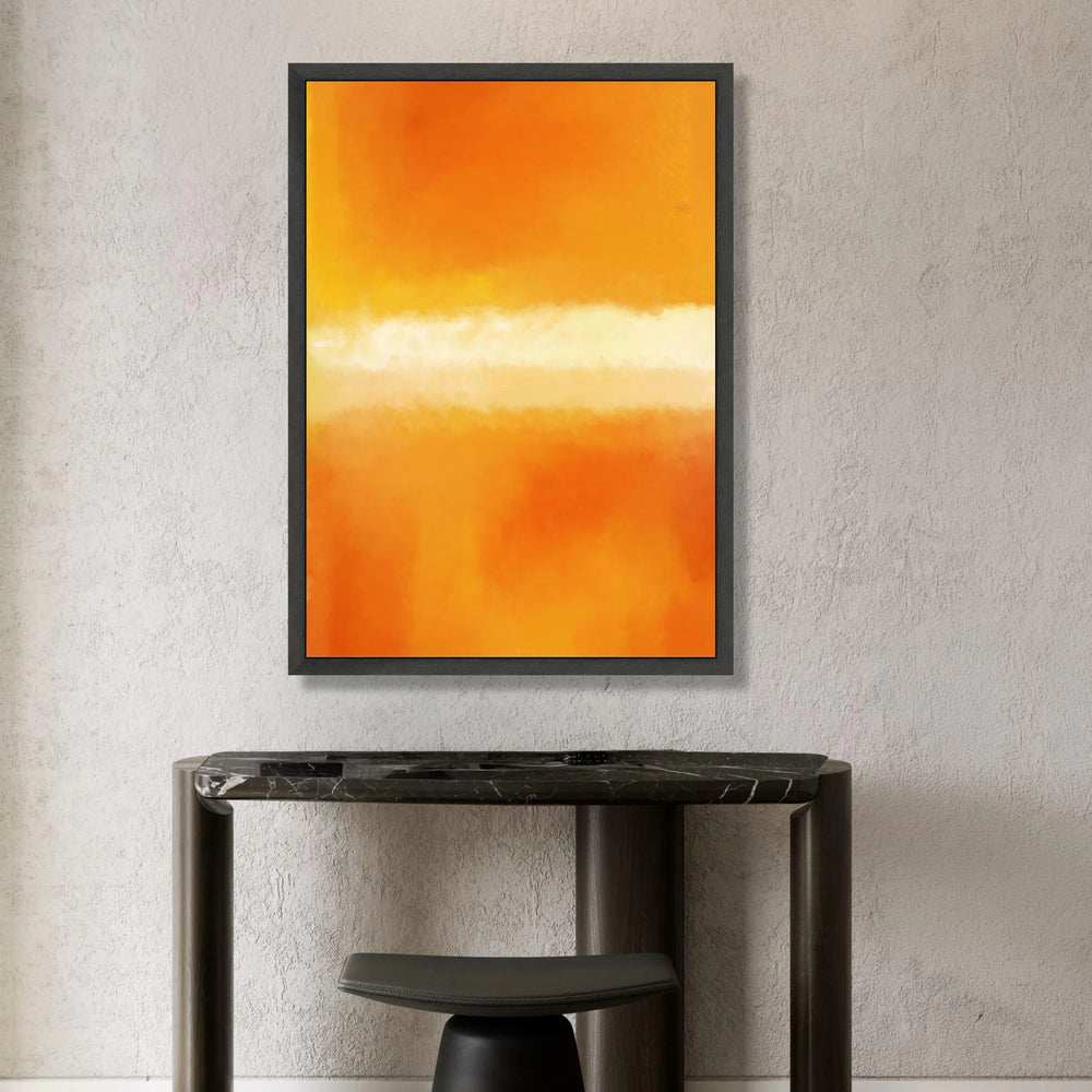 Warm Sunset Abstract Canvas, Orange Gradient Wall Art, Modern Color Field Canvas, Contemporary Home Decoration, Vibrant Canvas Print Art