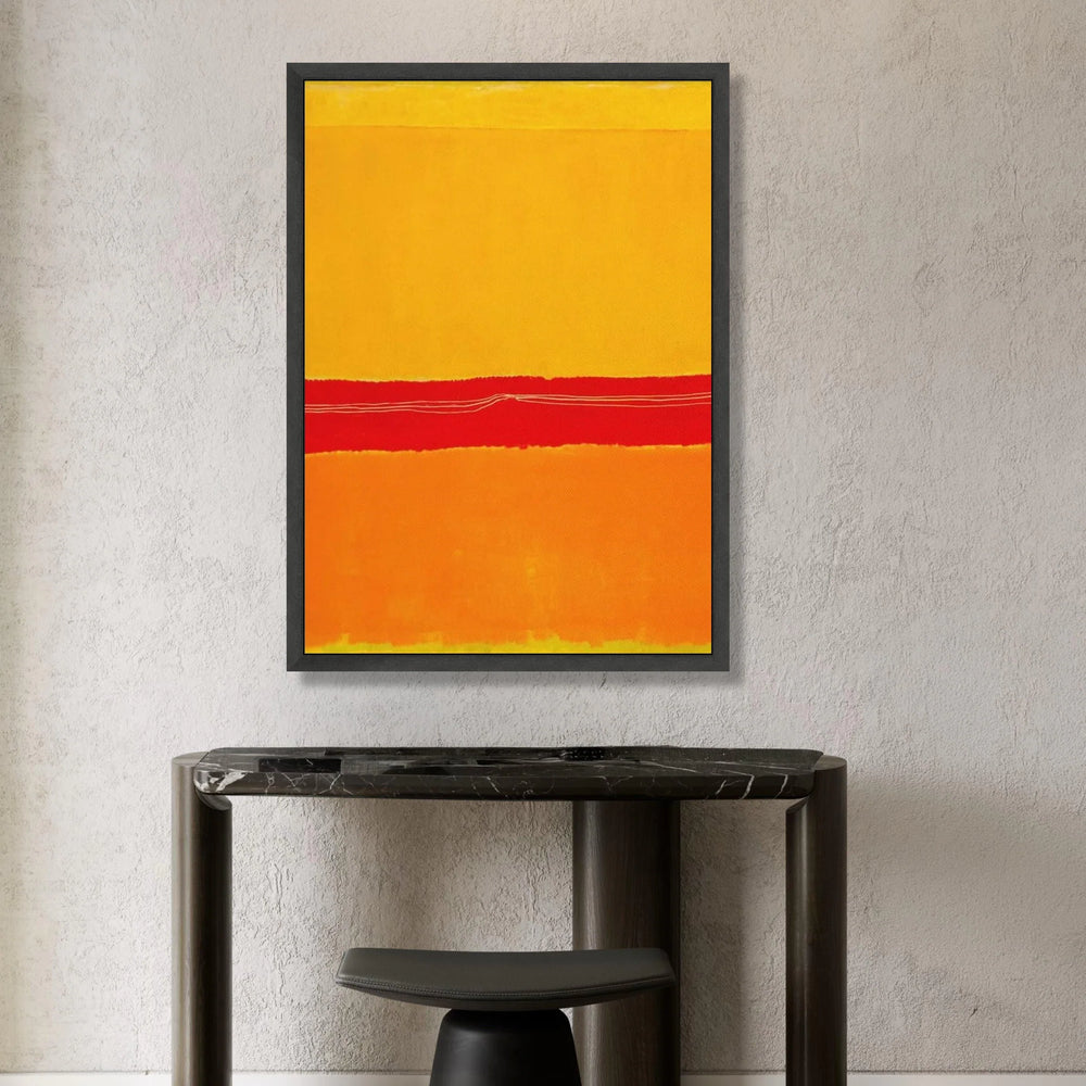 Vibrant Color Block Canvas Wall Art, Abstract Modern Canvas, Red Orange Yellow Painting, Contemporary Home Decoration Canvas Print Art