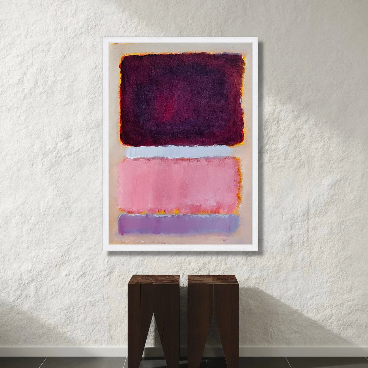 Abstract Color Block Canvas Wall Art, Modern Home Decoration, Contemporary Purple and Pink Canvas, Bold Living Room Wall Canvas Print Art