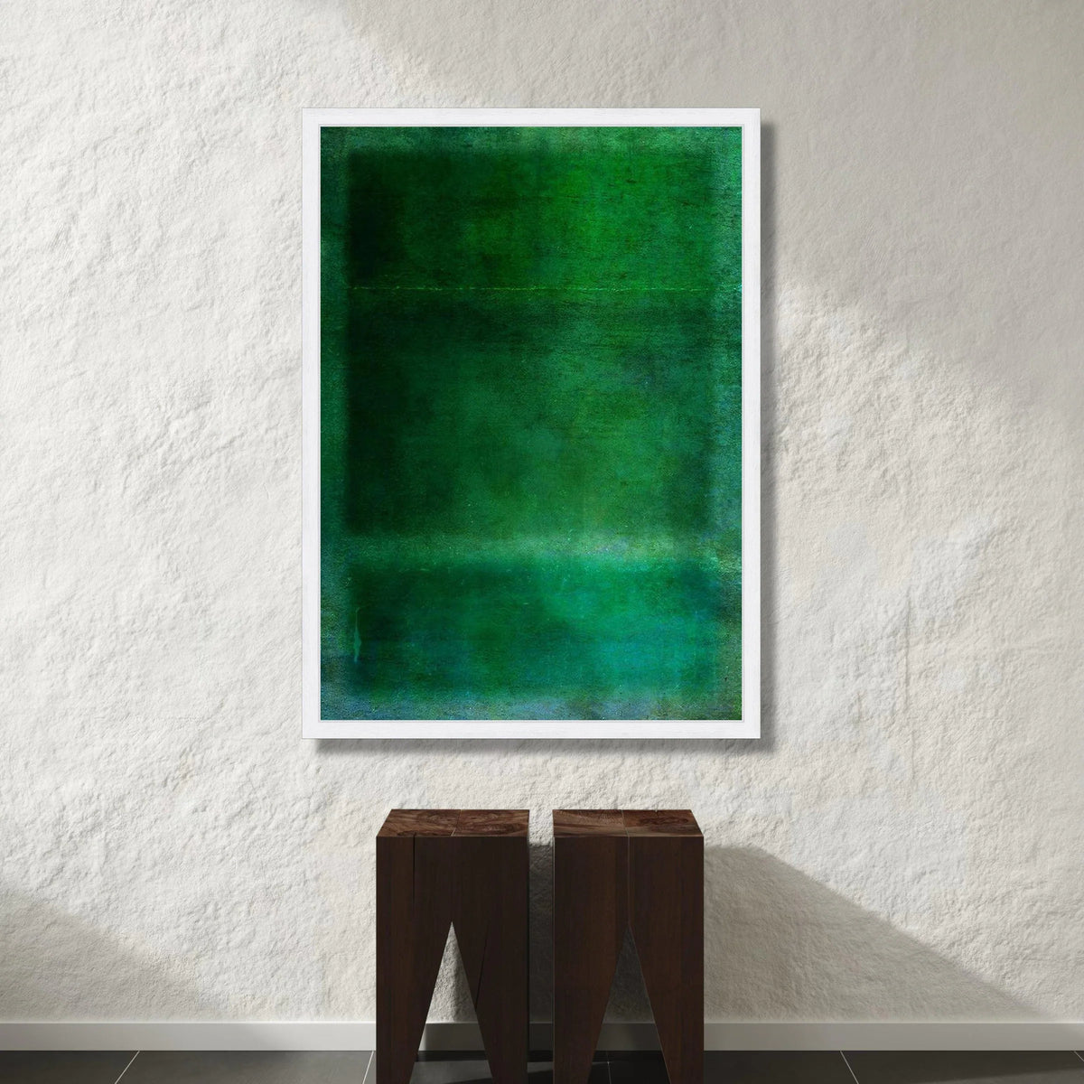 Deep Green Abstract Canvas, Modern Minimalist Wall Art, Contemporary Color Field Painting, Home Décor Canvas, Artistic Canvas Print Art