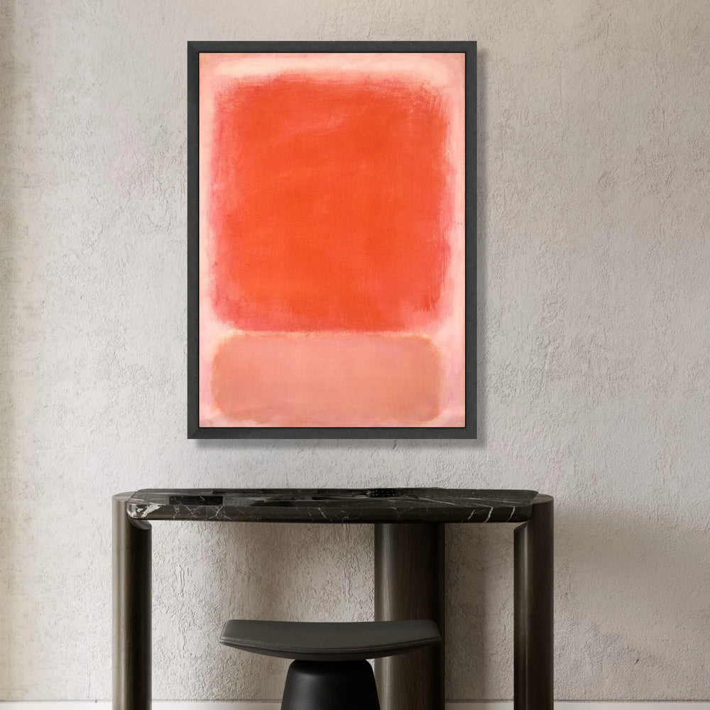 Vibrant Abstract Color Blocks Canvas, Modern Red and Pink Wall Art, Minimalist Home Decoration, Contemporary Canvas Canvas Print Art