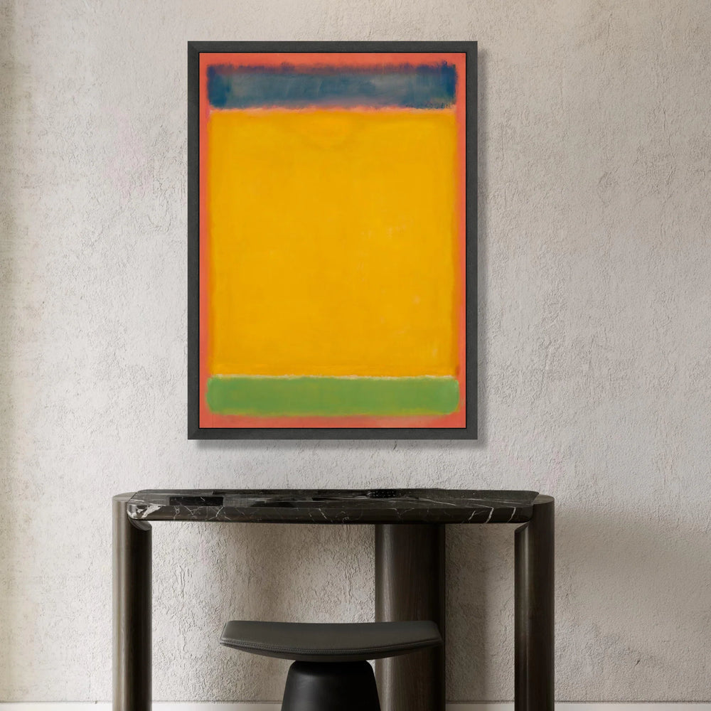 Vibrant Color Blocks Canvas Wall Art, Abstract Modern Design, Bold Yellow and Green Canvas, Contemporary Room Decoration Canvas Print Art