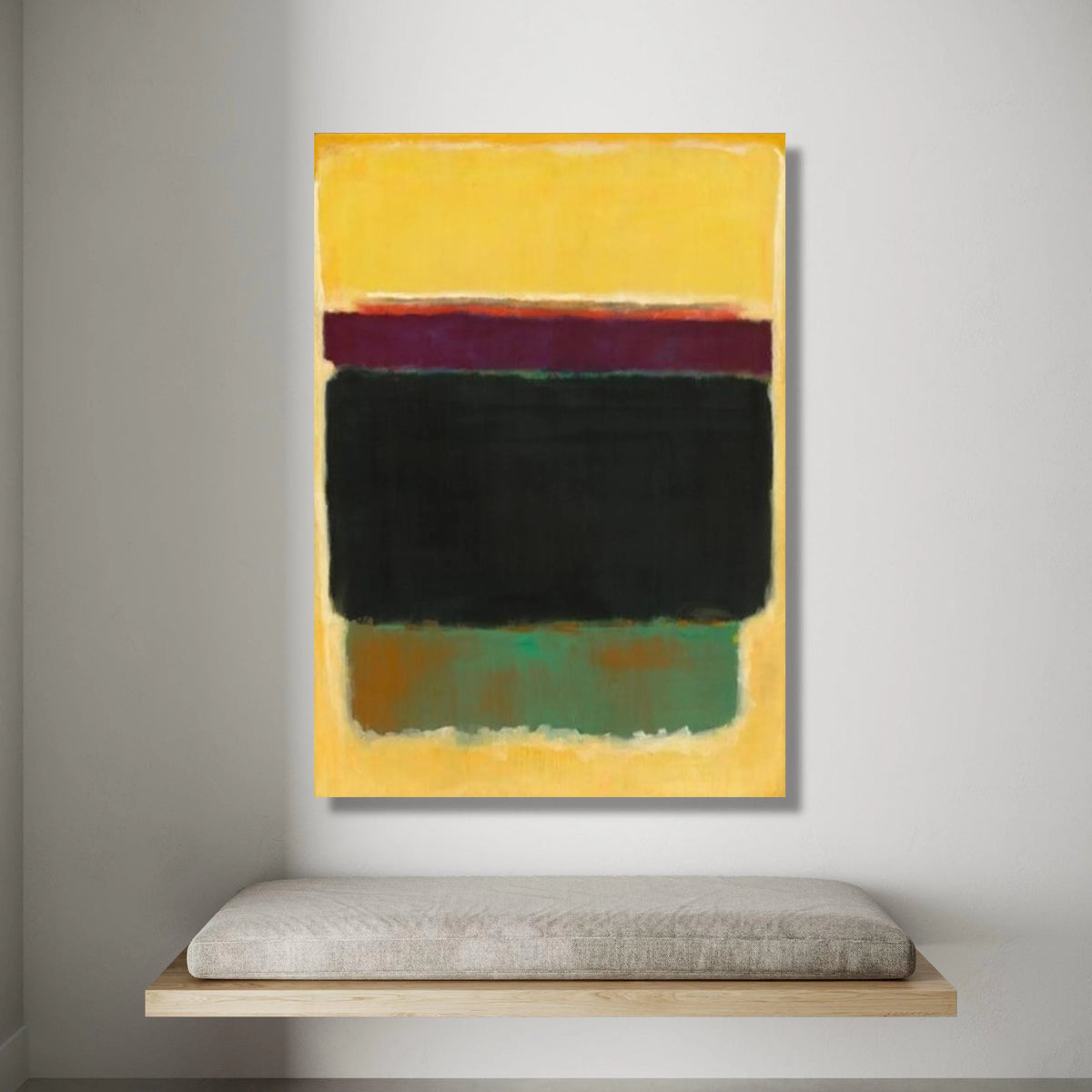 Contemporary Color Block Canvas, Abstract Wall Art, Modern Home Decoration, Minimalist Canvas Painting, Vibrant Living Room Canvas Print Art