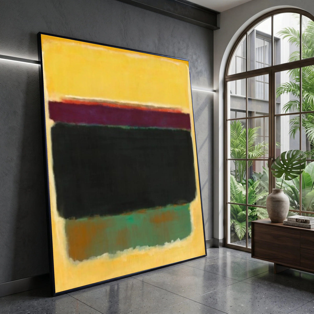 Contemporary Color Block Canvas, Abstract Wall Art, Modern Home Decoration, Minimalist Canvas Painting, Vibrant Living Room Canvas Print Art