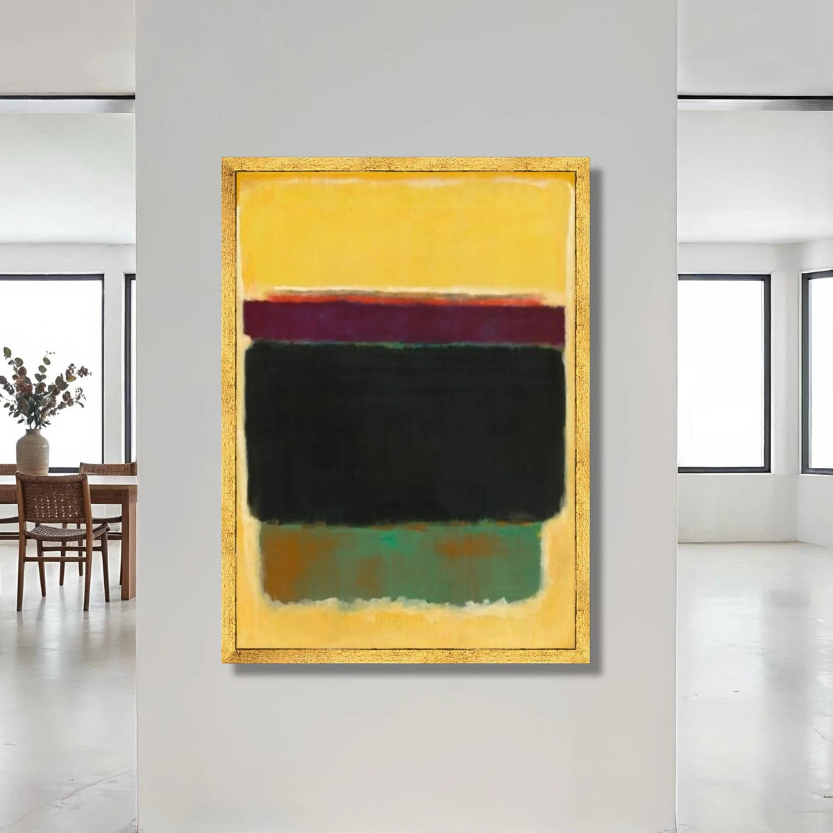 Contemporary Color Block Canvas, Abstract Wall Art, Modern Home Decoration, Minimalist Canvas Painting, Vibrant Living Room Canvas Print Art
