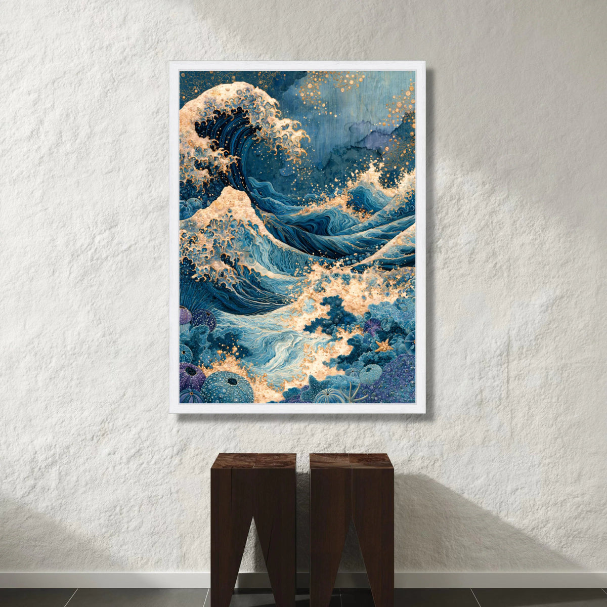 Ocean Wave Canvas Wall Art, Blue Sea Waves Painting, Abstract Maritime Canvas, Coastal Home Decor, Nautical Wall Art Design Canvas Print Art