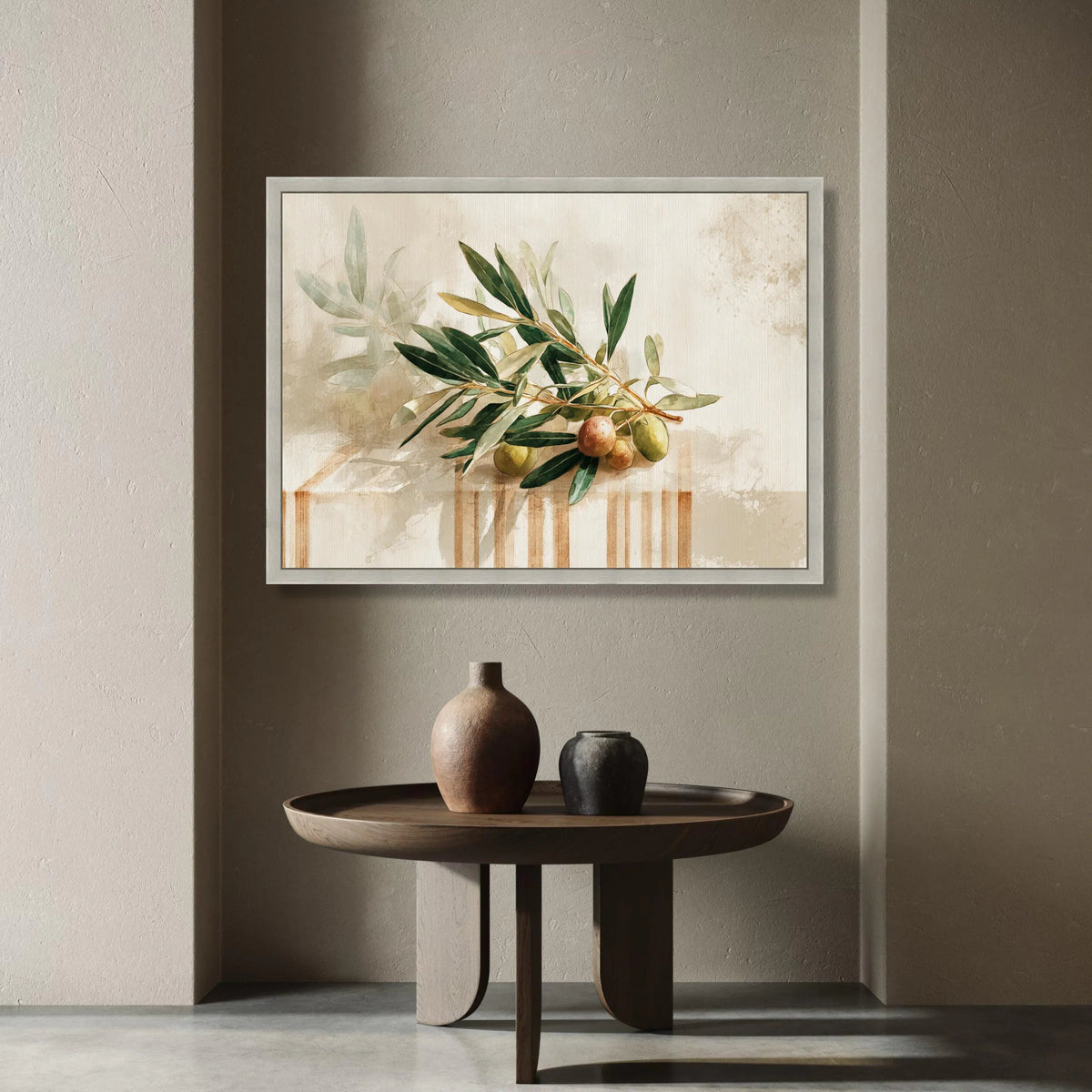 Olive Branch Canvas Wall Art, Botanical Print Canvas, Nature Home Decor, Rustic Kitchen Wall Decoration, Greenery Canvas Canvas Print Art