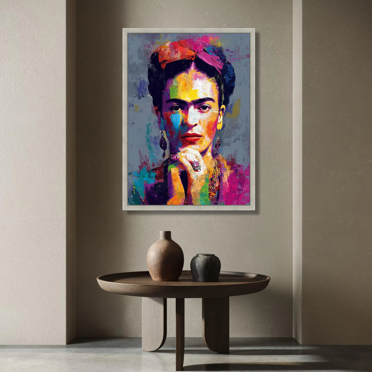 Vibrant Female Portrait Canvas, Colorful Wall Art, Abstract Face Painting, Bold Home Decoration, Statement Canvas Print Canvas Print Art