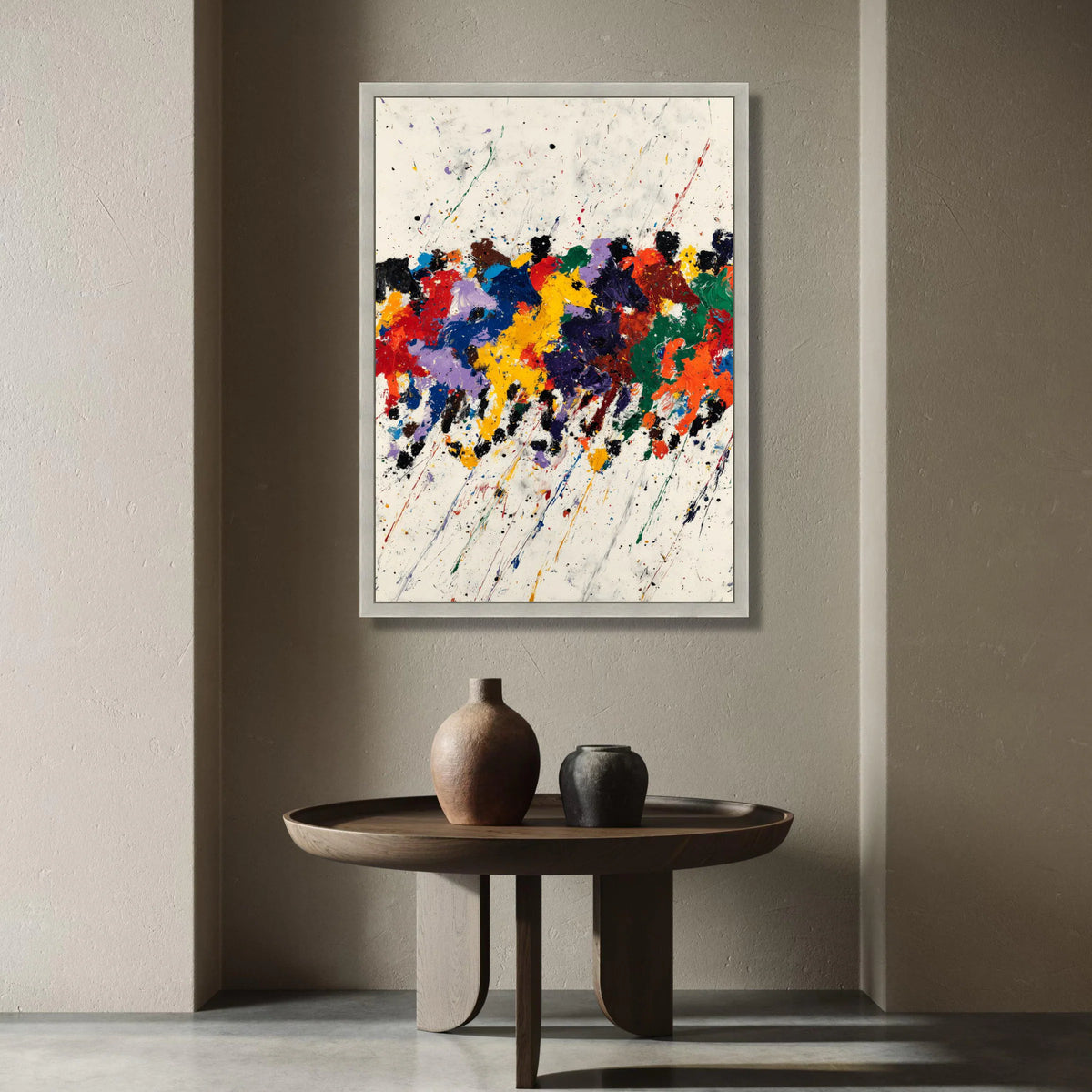 Vibrant Horse Race Canvas Wall Art, Colorful Equestrian Abstract Painting, Dynamic Sports Canvas, Modern Home Decoration Canvas Print Art