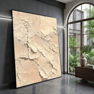 Neutral Beige Abstract Canvas, Modern Minimalist Wall Art, Soft Earth Tone Canvas, Contemporary Home Decoration, Ready to Canvas Print Art