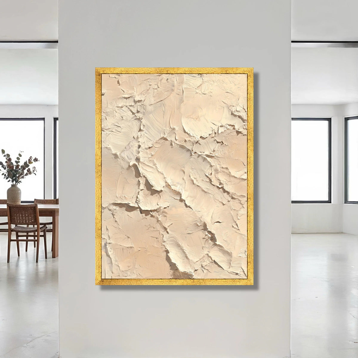 Neutral Beige Abstract Canvas, Modern Minimalist Wall Art, Soft Earth Tone Canvas, Contemporary Home Decoration, Ready to Canvas Print Art