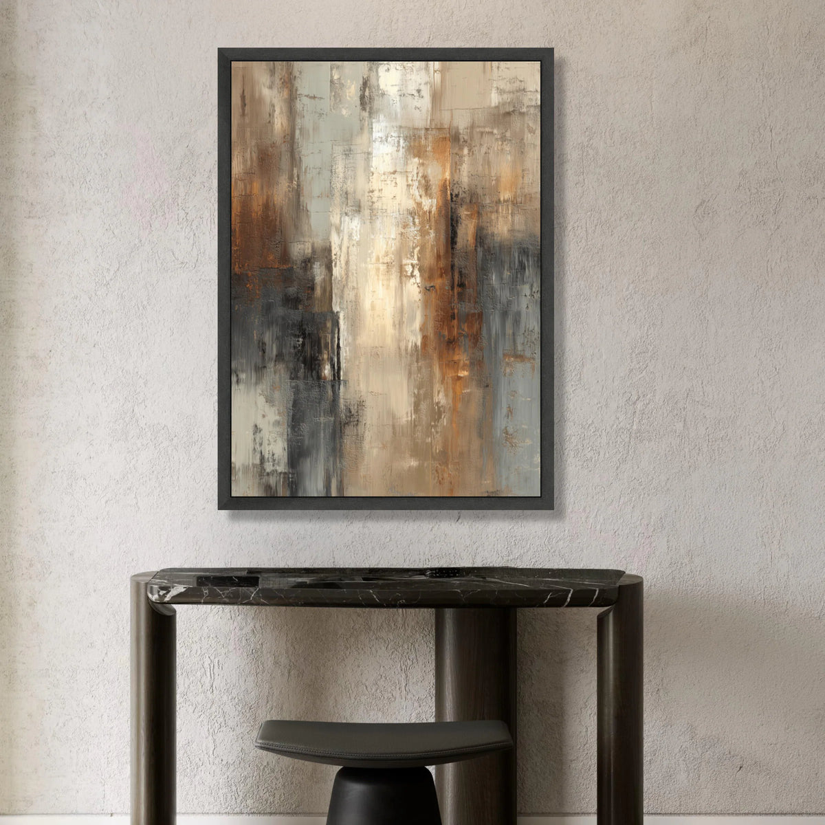 Warm Neutral Abstract Canvas Wall Art, Earth Tone Modern Painting, Contemporary Home Decor, Brown Beige Gray Canvas Art, Canvas Print Art