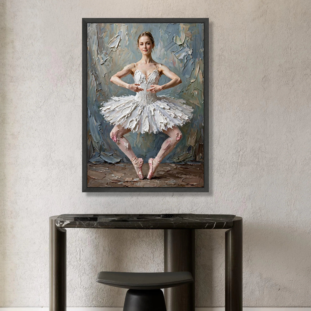 Graceful Ballet Dancer Canvas, Elegant Ballerina Art, Classic Dance Pose Wall Art, Ballet Home Decoration, Ready to Hang Canvas Print Art