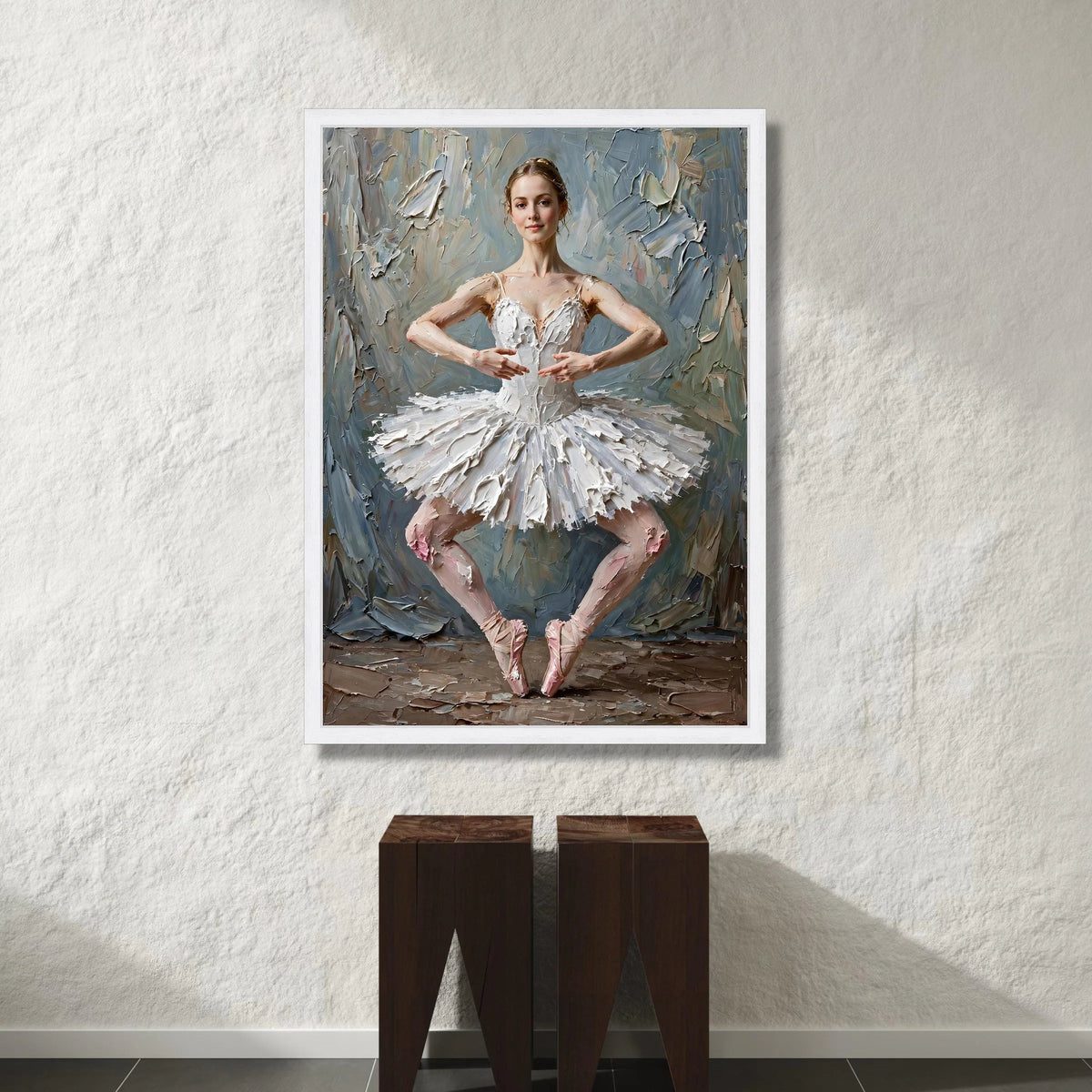 Graceful Ballet Dancer Canvas, Elegant Ballerina Art, Classic Dance Pose Wall Art, Ballet Home Decoration, Ready to Hang Canvas Print Art
