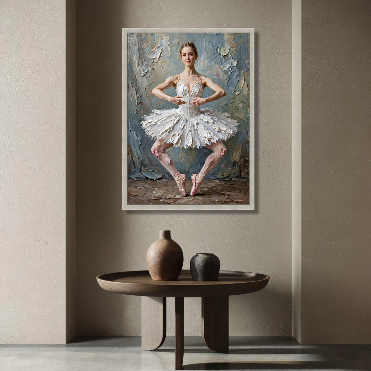 Graceful Ballet Dancer Canvas, Elegant Ballerina Art, Classic Dance Pose Wall Art, Ballet Home Decoration, Ready to Hang Canvas Print Art