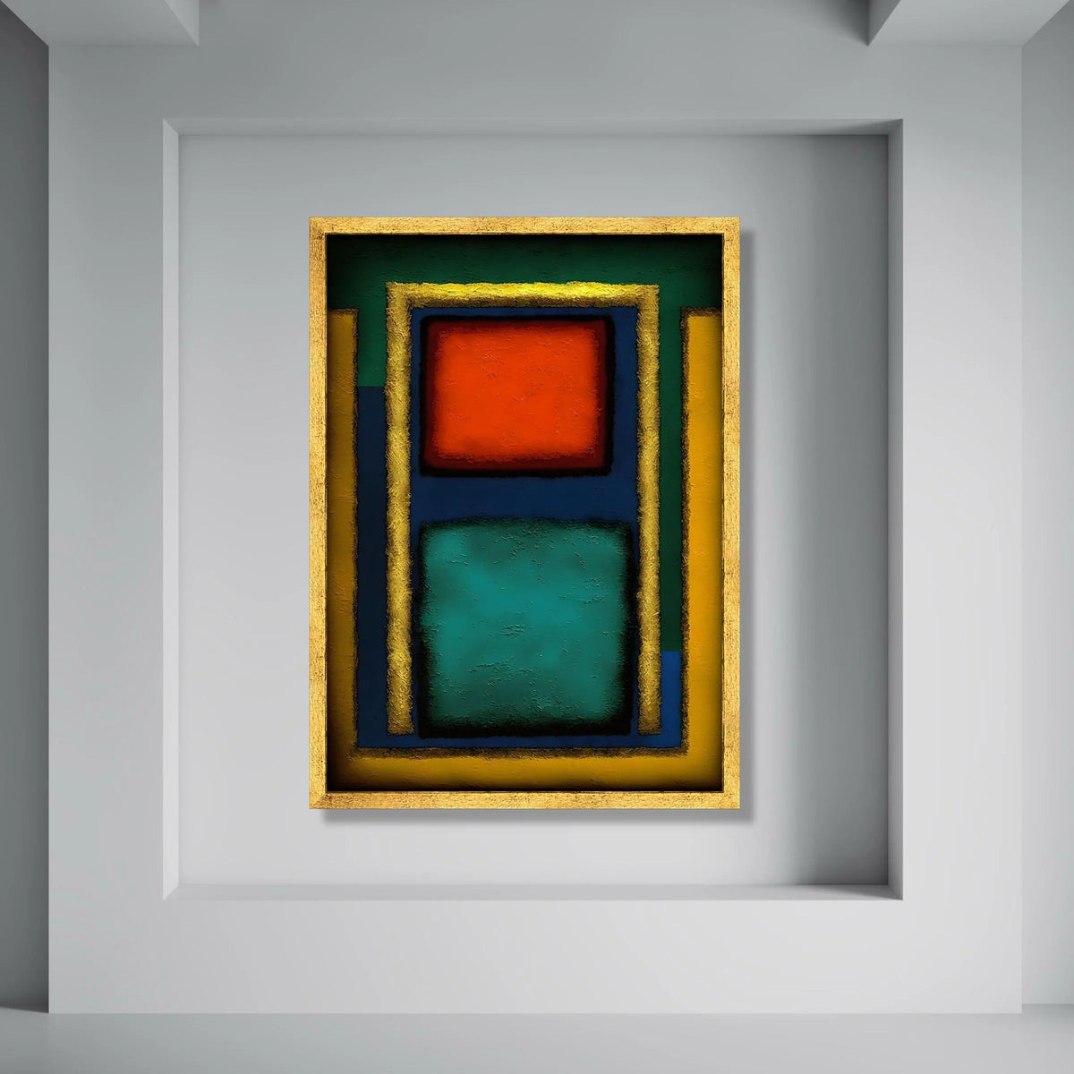 Bold Color Block Canvas Wall Art, Modern Abstract Squares, Geometric Home Decoration, Vibrant Contemporary Canvas, Rothko Style Print Art