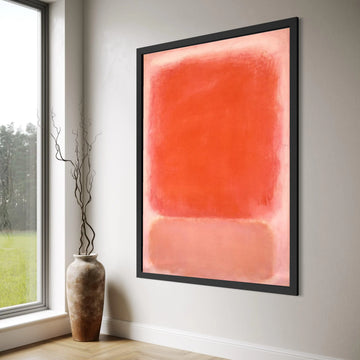 Abstract Red and Coral Canvas, Modern Color Block Wall Art, Contemporary Minimalist Canvas, Vibrant Home Decoration, Ready to Hang Print Art