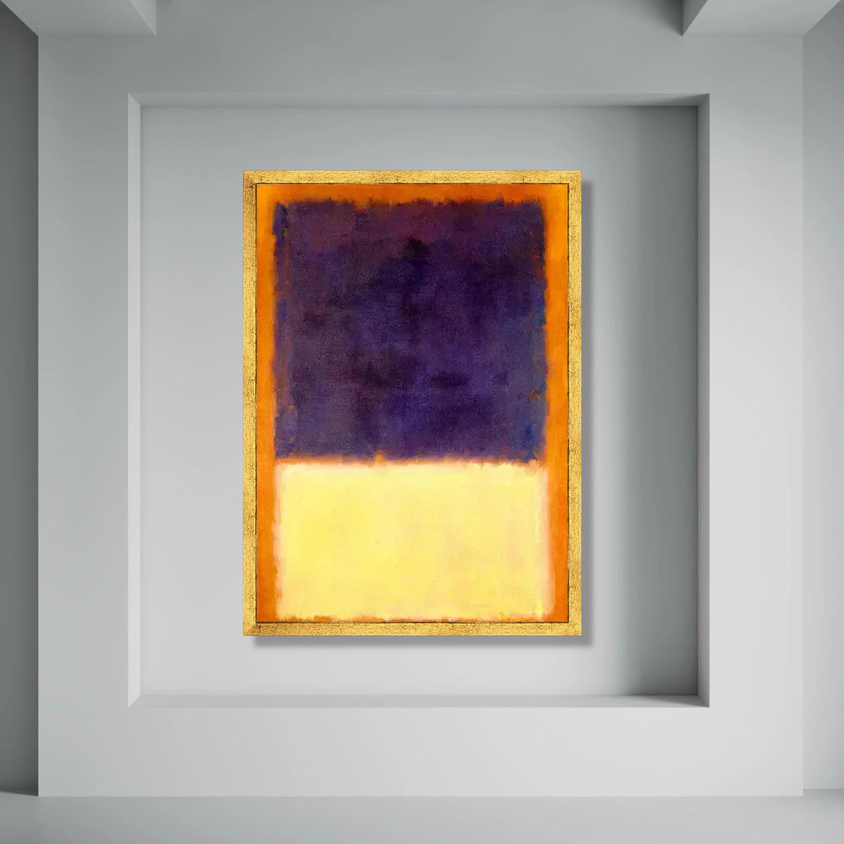 Modern Abstract Color Blocks Canvas, Rothko Style Wall Art, Minimalist Canvas Painting, Bold Color Contrast, Contemporary Home Print Art