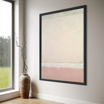 Minimalist Abstract Canvas Wall Art, Soft Pastel Color Blocks, Modern Neutral Home Decor, Contemporary Canvas Painting, Elegant Print Art