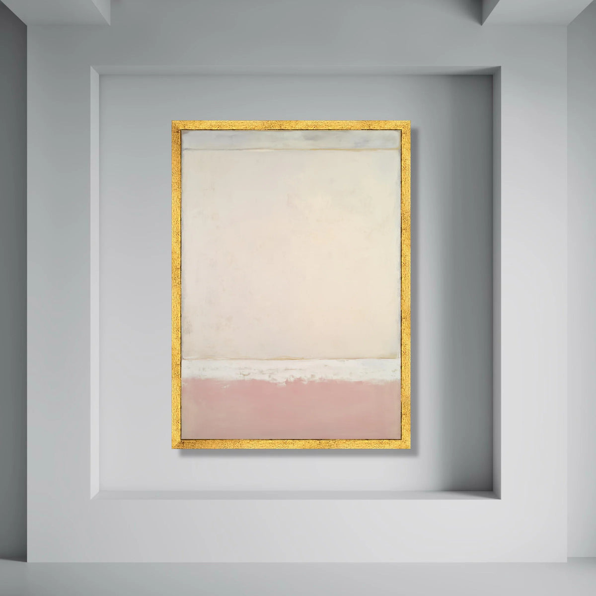 Minimalist Abstract Canvas Wall Art, Soft Pastel Color Blocks, Modern Neutral Home Decor, Contemporary Canvas Painting, Elegant Print Art