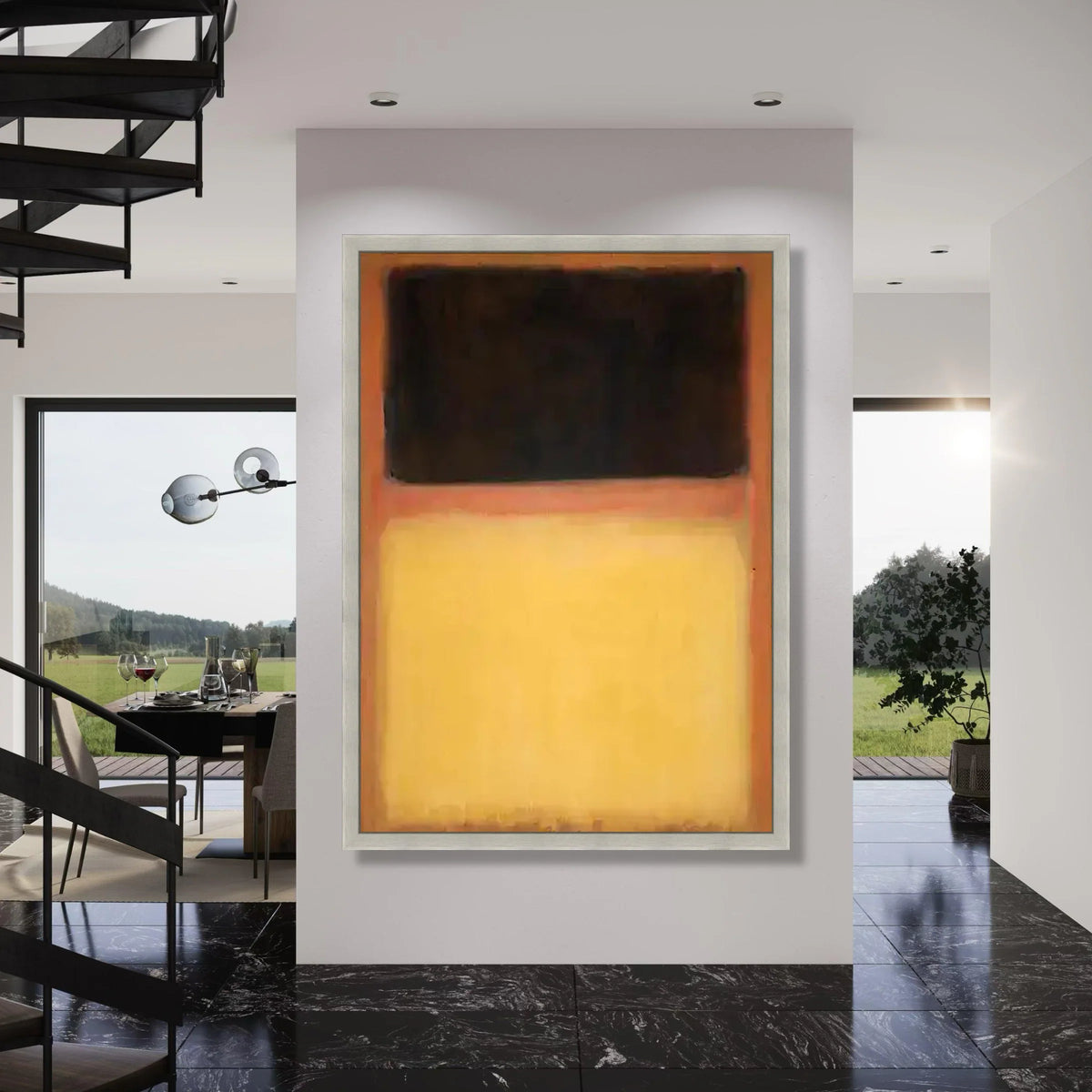 Modern Abstract Canvas Wall Art, Mark Rothko Style, Color Block Canvas, Minimalist Wall Decoration, Home Living Room Art Print Art