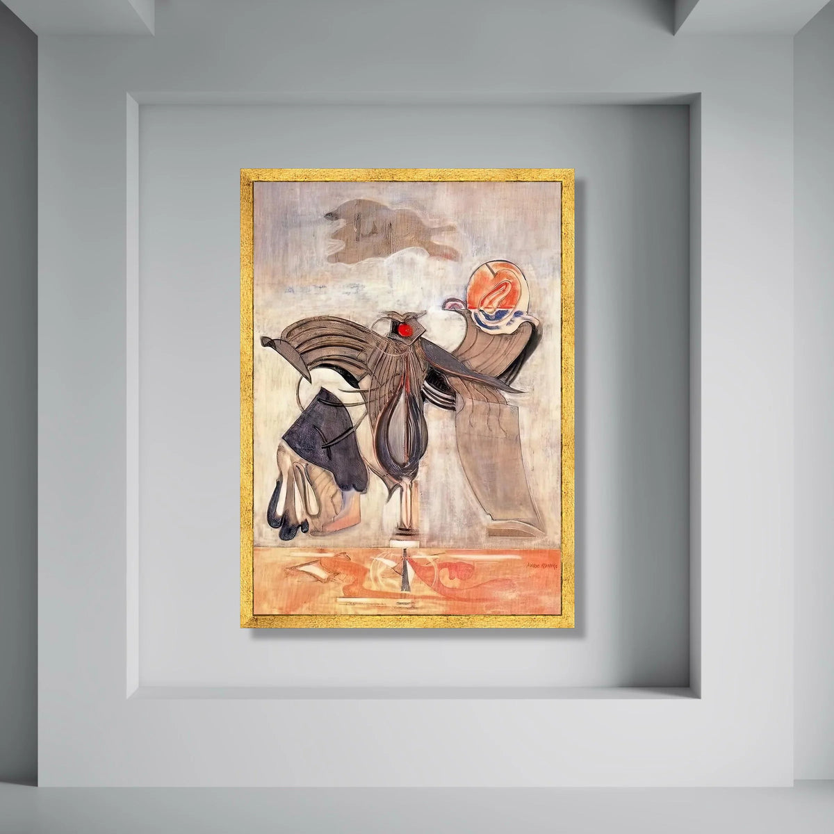 Abstract Surrealist Canvas Art, Modern Fine Art Painting, Unique Wall Decoration, Contemporary Home Canvas Print Art