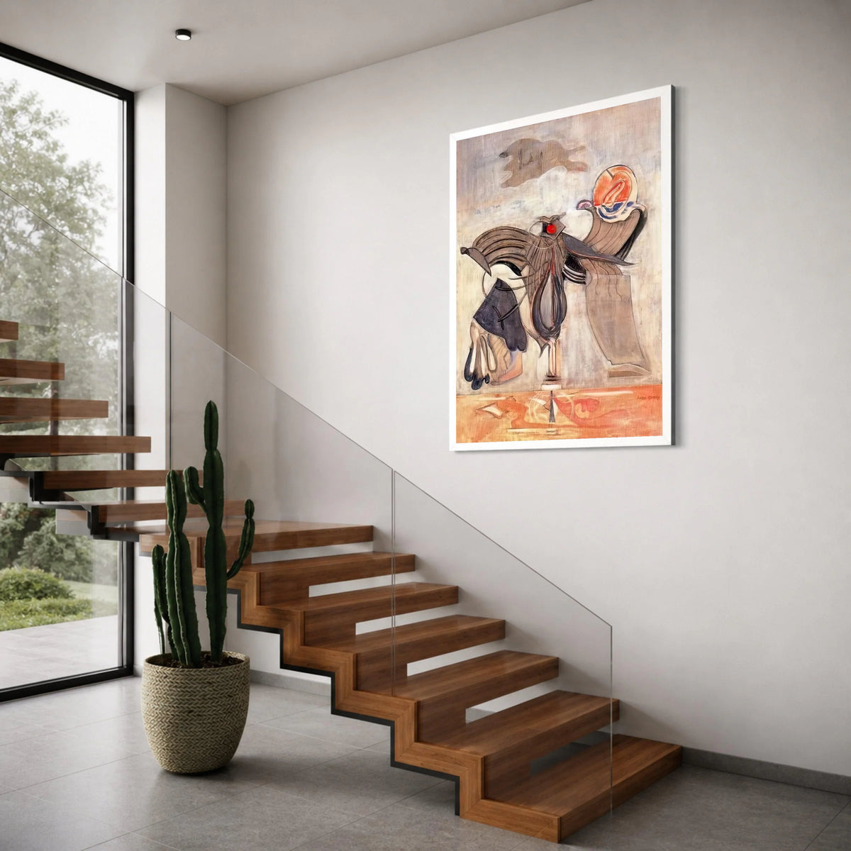 Abstract Surrealist Canvas Art, Modern Fine Art Painting, Unique Wall Decoration, Contemporary Home Canvas Print Art