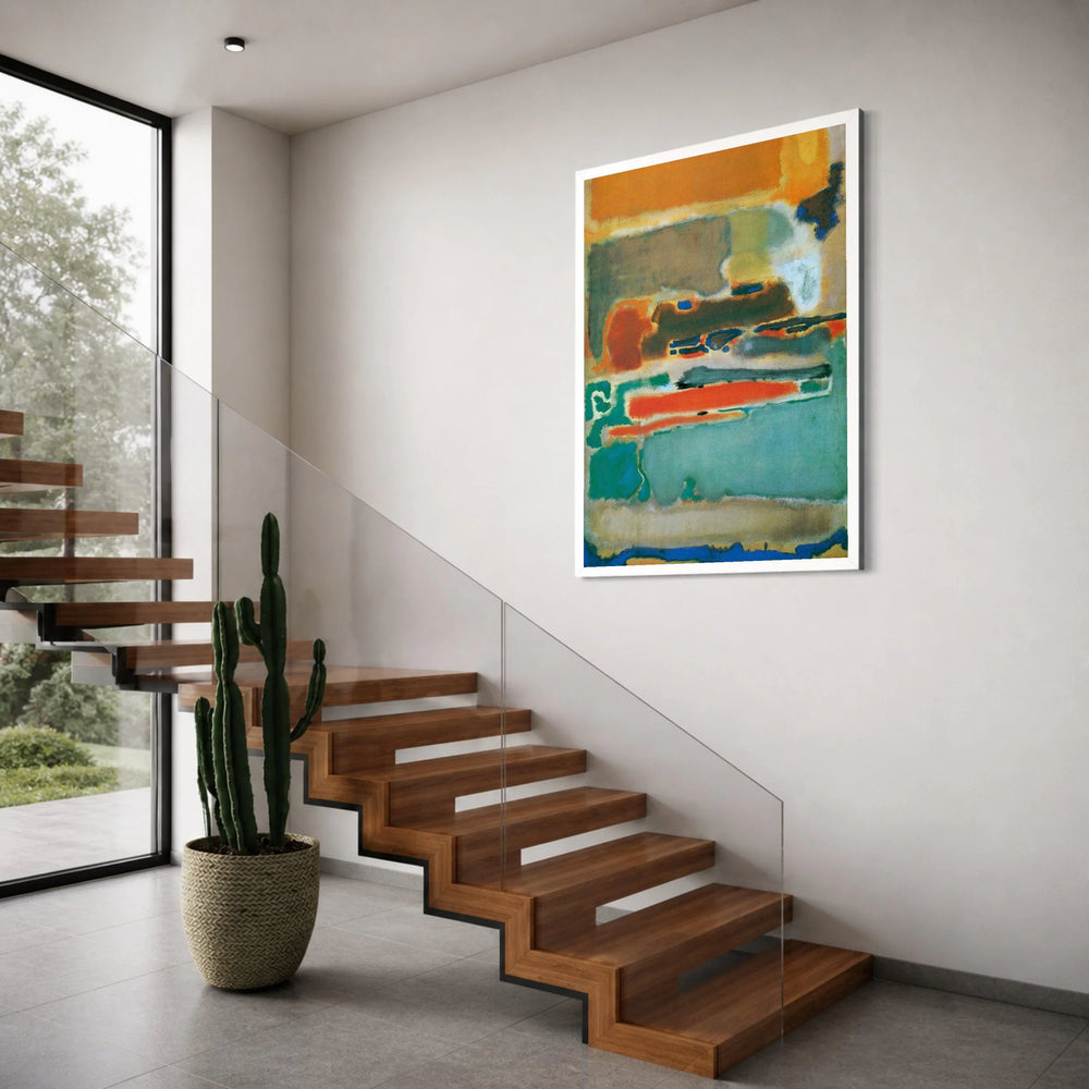 Abstract Color Block Canvas Wall Art, Mid Century Modern Canvas, Contemporary Art Print, Home Decor Canvas, Vibrant Geometric Print Art