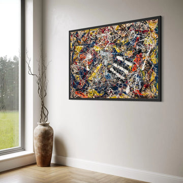 Abstract Expressionist Canvas Wall Art, Colorful Splatter Painting, Modern Home Decor, Dynamic Contemporary Art Canvas Print Art