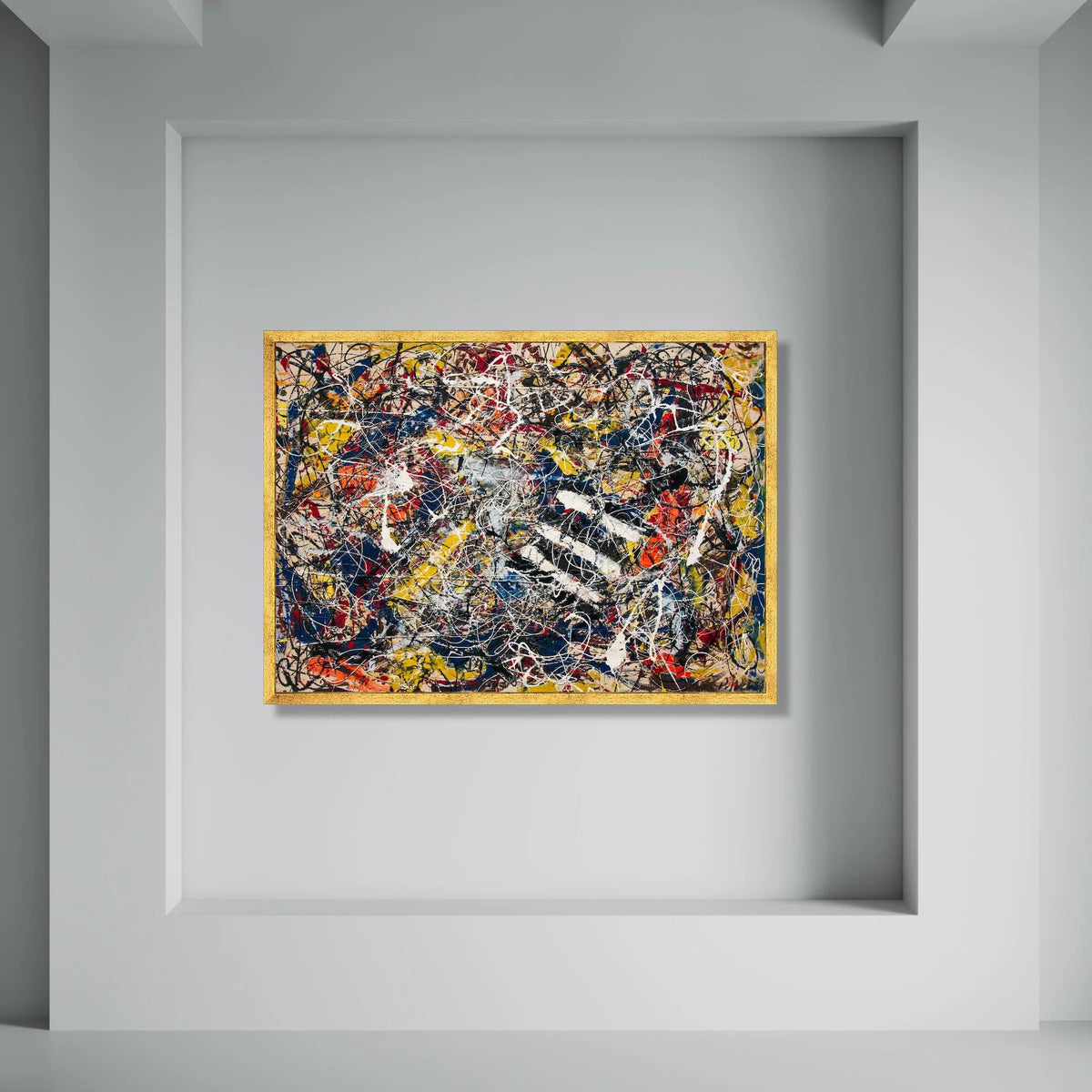 Abstract Expressionist Canvas Wall Art, Colorful Splatter Painting, Modern Home Decor, Dynamic Contemporary Art Canvas Print Art