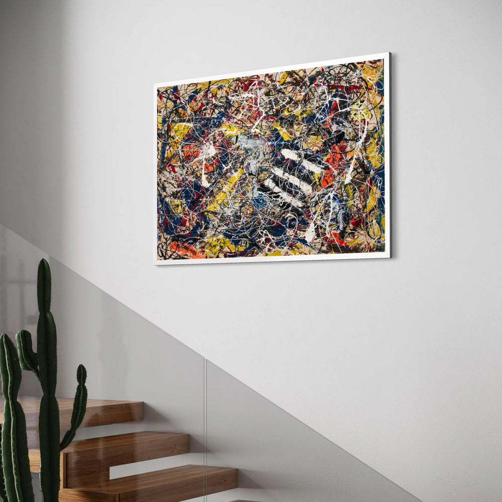 Abstract Expressionist Canvas Wall Art, Colorful Splatter Painting, Modern Home Decor, Dynamic Contemporary Art Canvas Print Art