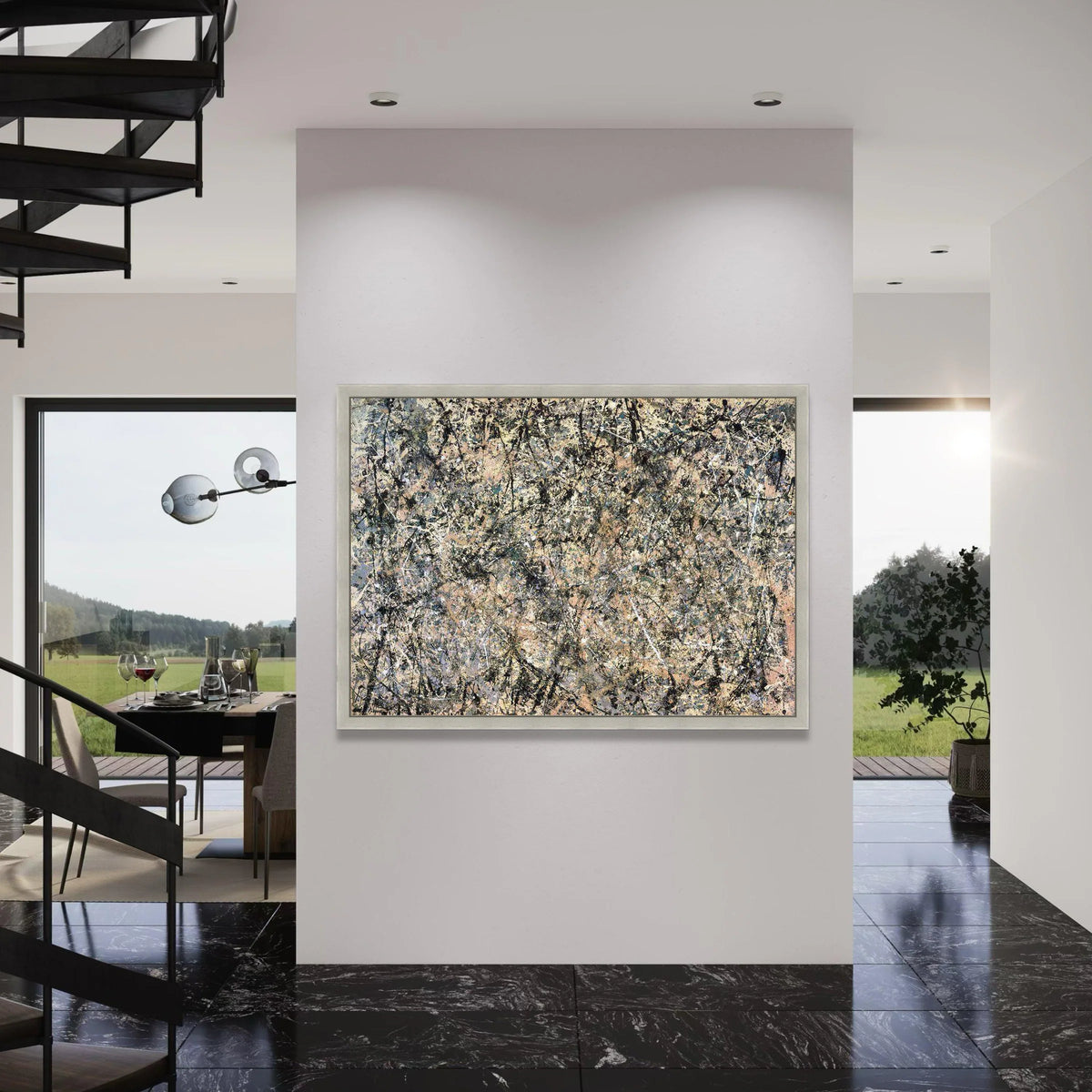 Abstract Expressionism Canvas, Modern Splatter Paint Wall Art, Dynamic Drip Design, Contemporary Home Decoration, Artistic Canvas Print Art