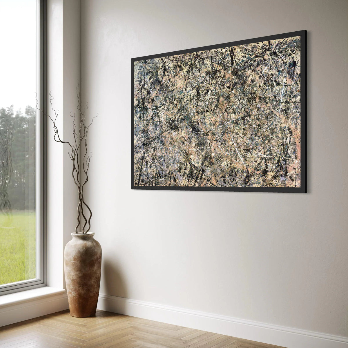 Abstract Expressionism Canvas, Modern Splatter Paint Wall Art, Dynamic Drip Design, Contemporary Home Decoration, Artistic Canvas Print Art