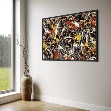 Abstract Expressionist Canvas Wall Art, Dynamic Color Splash Design, Modern Home Decoration, Contemporary Art Print, Ready to Hang Print Art
