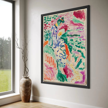Vibrant Impressionist Woman Canvas, Colorful Abstract Portrait Wall Art, Modern Artistic Home Decoration, Hand-Painted Canvas Print Art