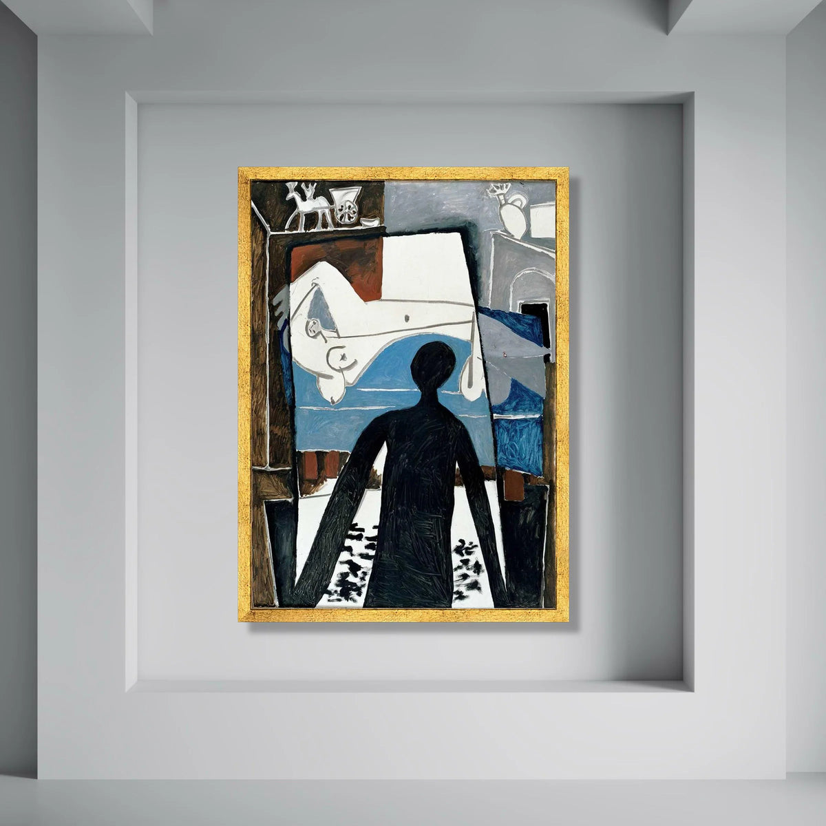 Abstract Silhouette Canvas, Modern Figurative Wall Art, Contemporary Home Decoration, Artistic Canvas Print, Living Room Wall Print Art