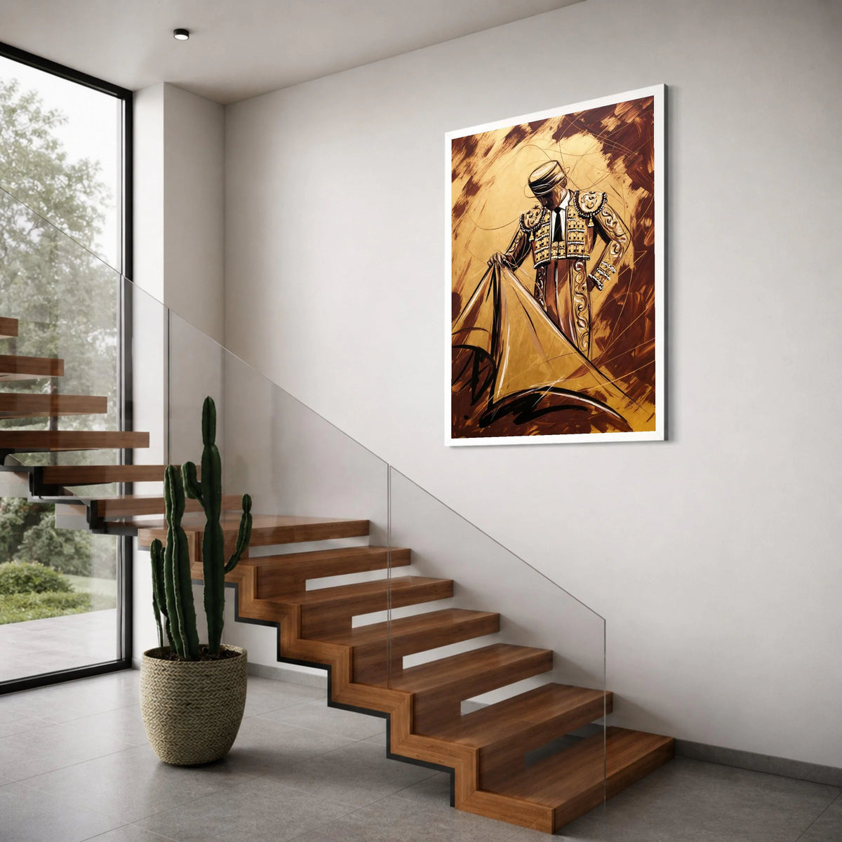 Bullfighter Canvas Wall Art, Matador Painting Canvas, Spanish Art Decor, Traditional Bullfighting Canvas, Elegant Home Wall Print Art