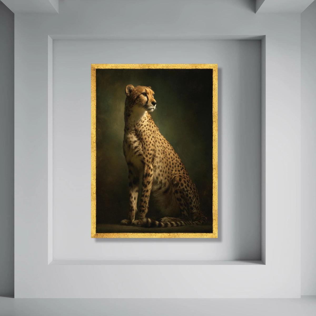Majestic Cheetah Portrait Canvas, Wild Animal Wall Art, Elegant Safari Decoration, Nature Canvas Print, Ready to Hang Wildlife Art Print Art