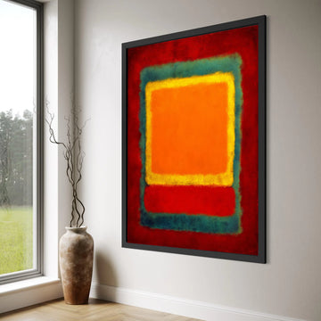 Vibrant Color Block Canvas Wall Art, Abstract Modern Home Decoration, Mark Rothko Style Painting, Bold Geometric Canvas Panel Print Art