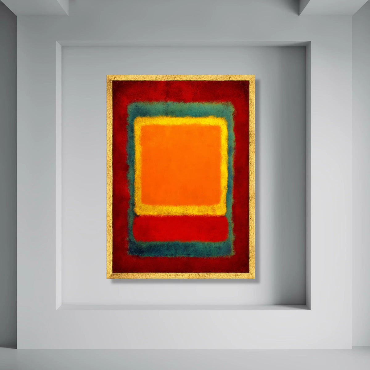 Vibrant Color Block Canvas Wall Art, Abstract Modern Home Decoration, Mark Rothko Style Painting, Bold Geometric Canvas Panel Print Art