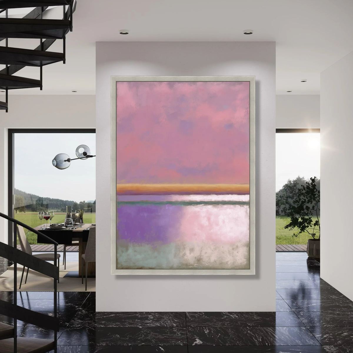 Abstract Color Blocks Canvas Wall Art, Contemporary Modern Canvas, Soft Pastel Home Decor, Minimalist Wall Art Design, Ready to Print Art