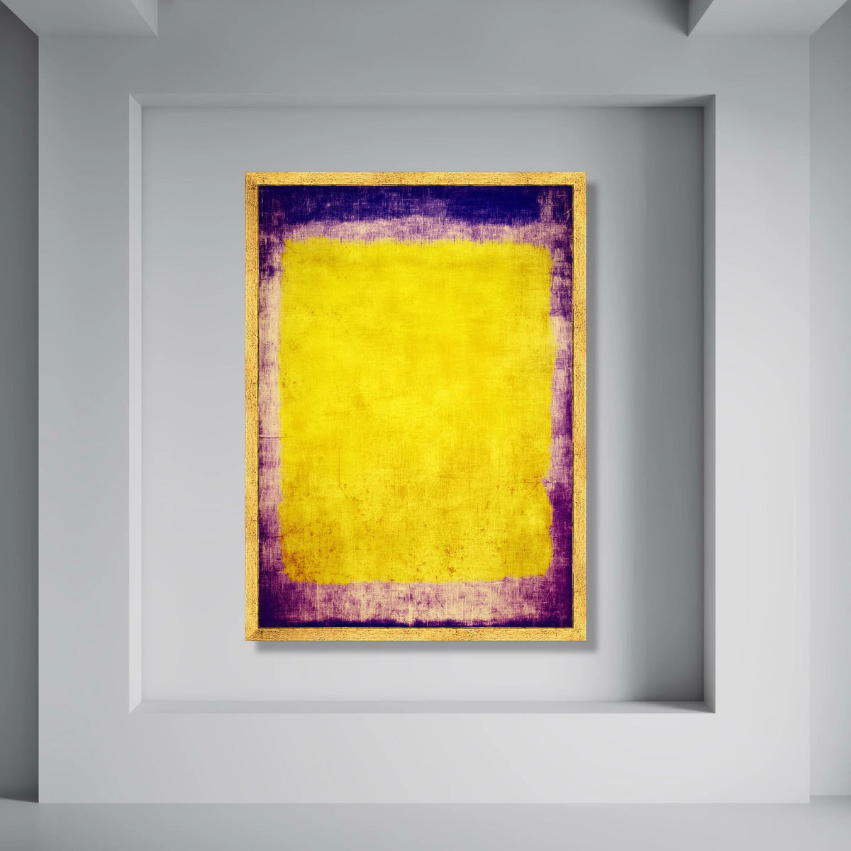 Yellow and Purple Abstract Canvas, Bold Color Block Wall Art, Modern Minimalist Decoration, Contemporary Canvas Design Print Art